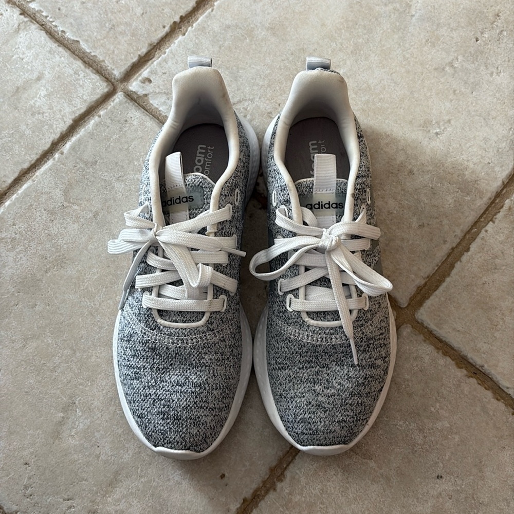 Grey adidas sneakers size 8